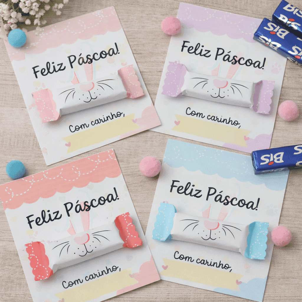 Kit Card Bis Páscoa | Arquivos PNG + PDF + Silhouette + Fotos + Fontes
