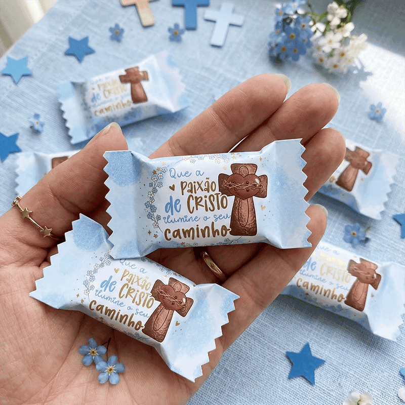 Kit Páscoa Cristã Balinha | 24 Embalagens + 12 Cartões | PNG e PDF para Imprimir - imagem 3